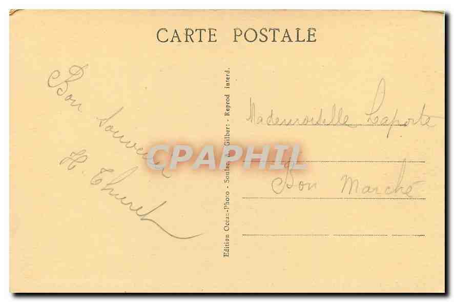CPA Angouleme La Rue St Ausone Entree du Jardin Vert et un Coin du Rempart du Midi  — Rückseite