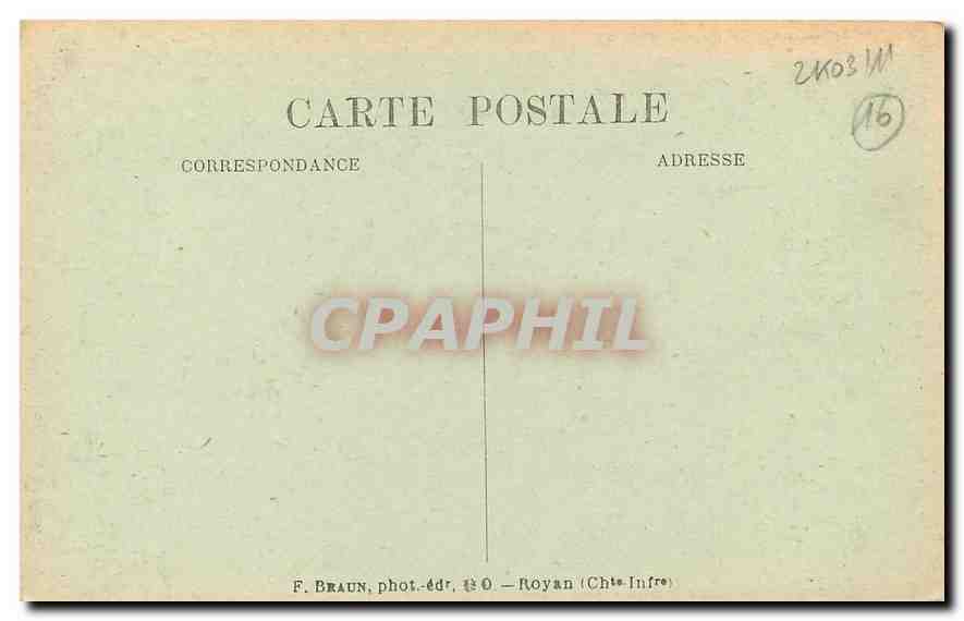 CPA Charente La Rochefoucauld Le Grand salon du Chateau  — Rückseite