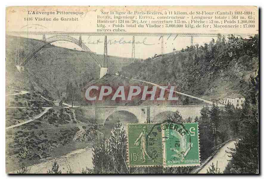 CPA L'Auvergne Pittoresque Viaduc de Garabit 