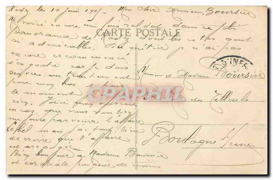 CPA Viaduc de Garabit Cantal  — Rückseite