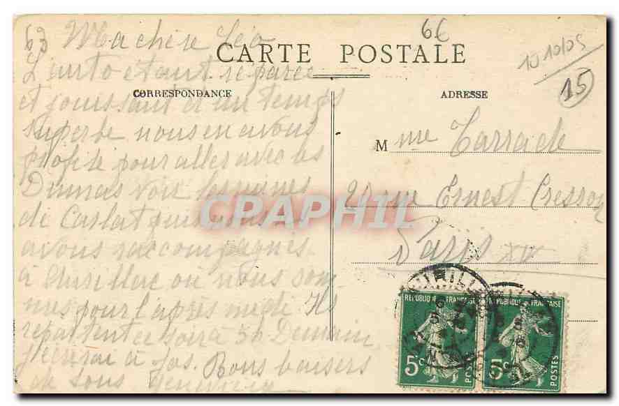 CPA L'Auvergne Pittoresque Cantal Aurillac Le Chateau de St Etienne  — Rückseite