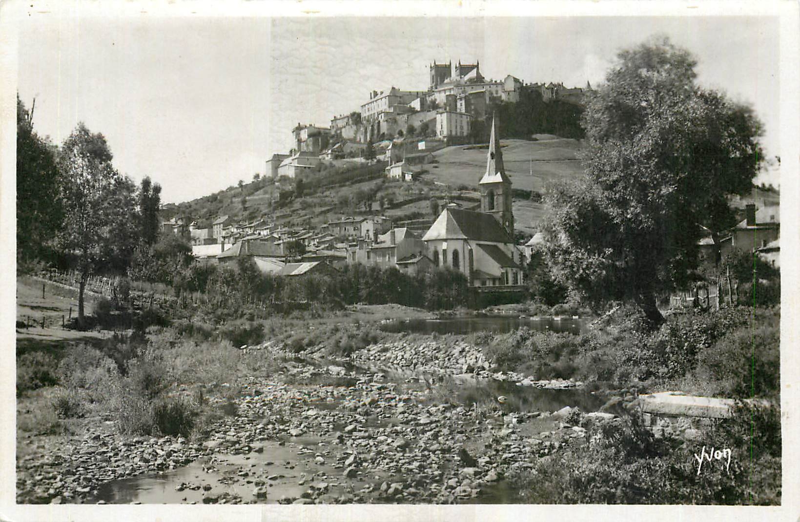 CPM La Douce France Saint Flour cantal Vue generale et les rives du Lander 