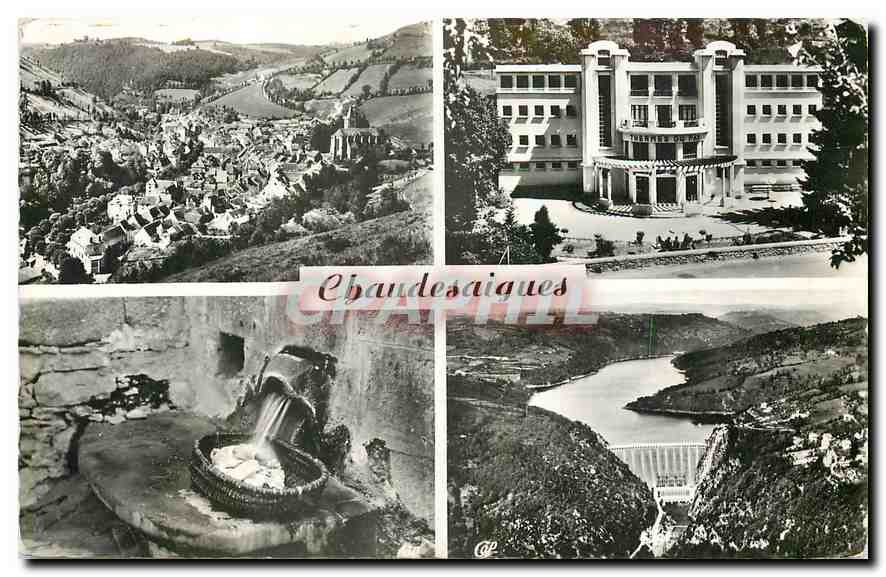 CPM Chaudesaigues Station Thermale Vue generale Les Thermes du Par Source du Par Barrage de Sarrans 