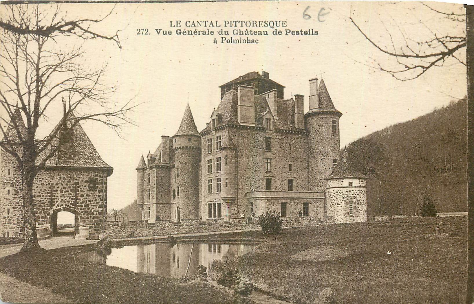 CPA Le Cantal Pittoresque Vue generale du Chateau de Pestelle a Polminhac 