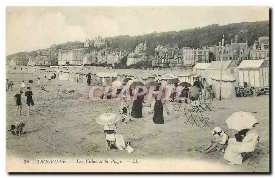 CPA Trouville Les Villas et la Plage 