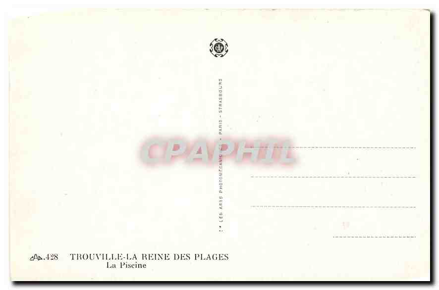 CPA Trouville la Reine des Plages La Piscine  — Verso