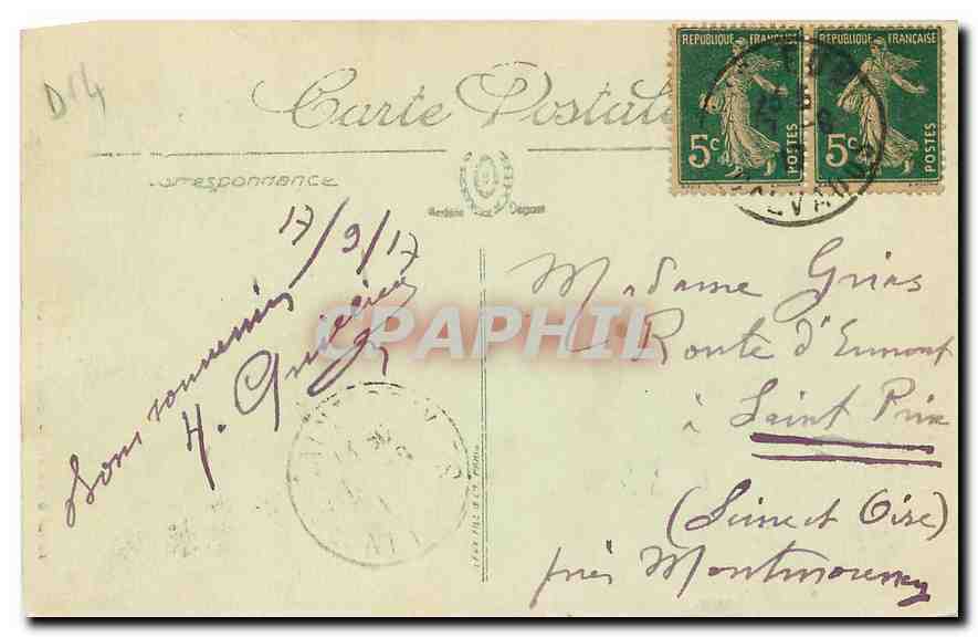 CPA Lisieux La Rue aux Fevres Vieilles Maisons des XIV et XV siecle  — Rückseite