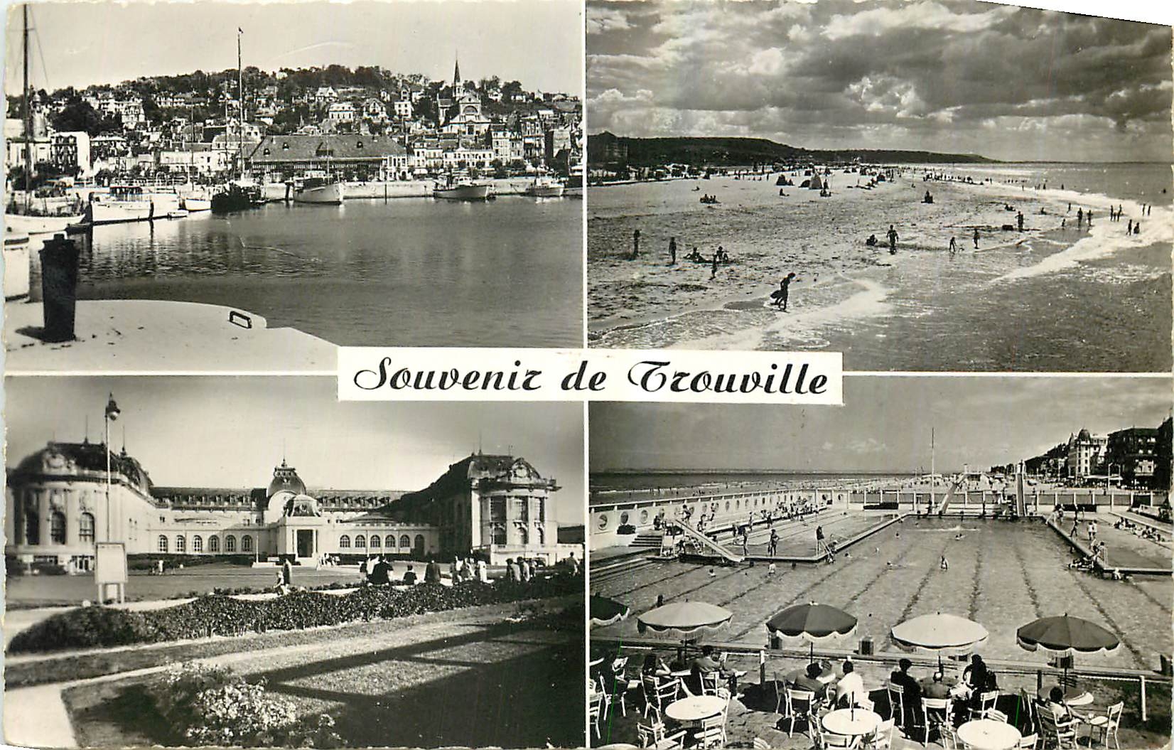 CPA Trouville Vue generale La Plage Le Casino La Piscine 