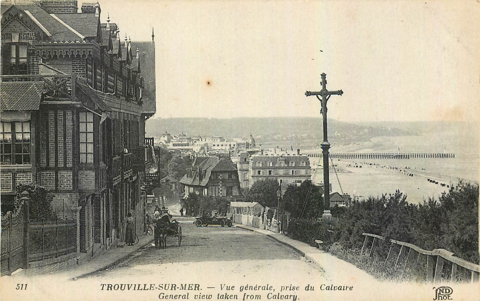 CPA Trouville sur Mer Vue generale prise du Calvaire 