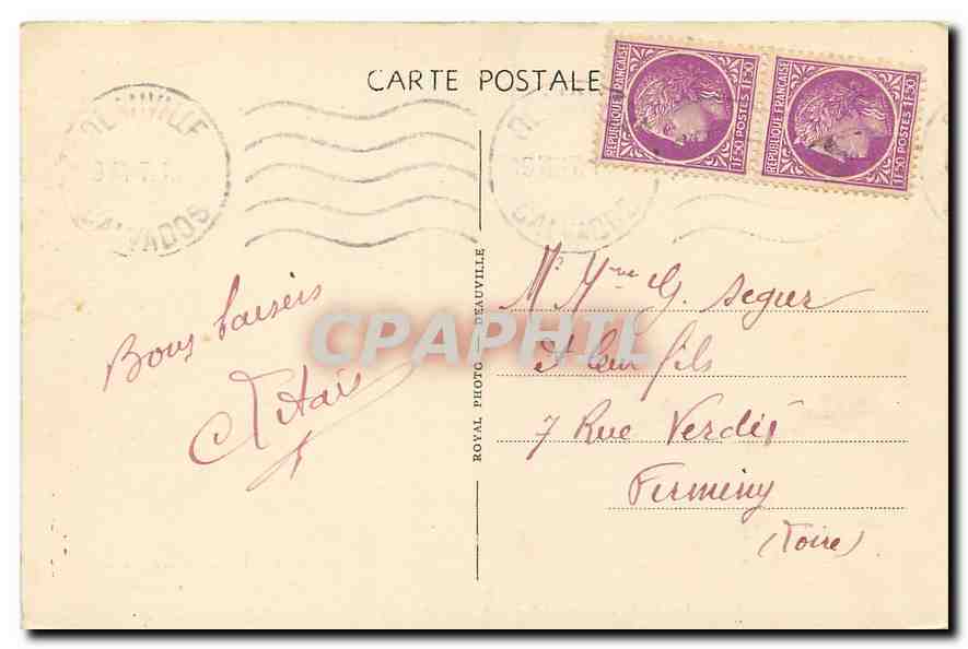CPA Deauville La Plage Fleurie La Promenade et la Plage  — Rückseite