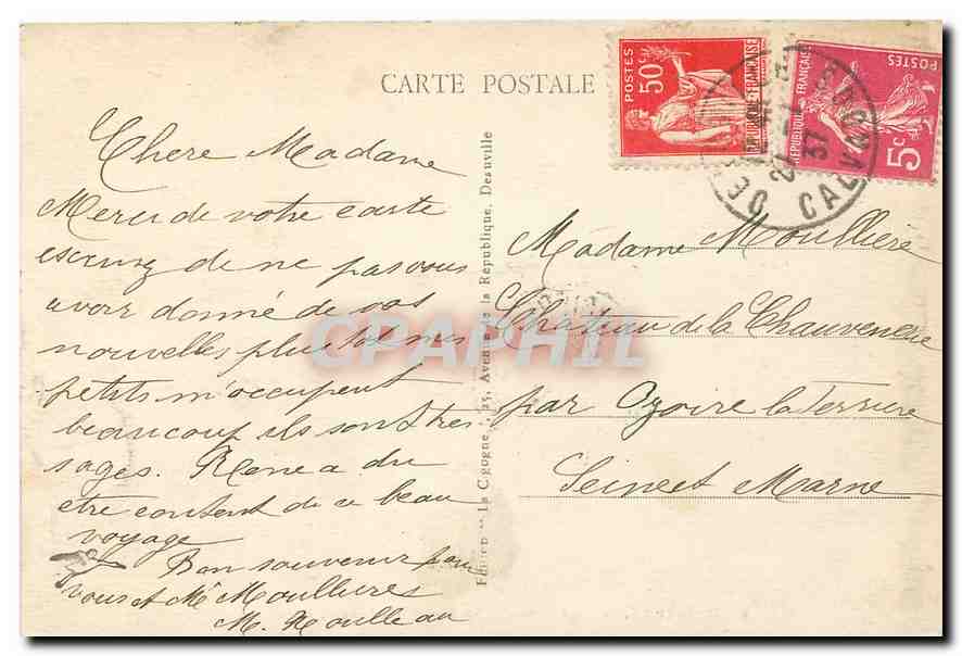 CPA Deauville la Plage Fleurie Normandy Hotel  — Rückseite