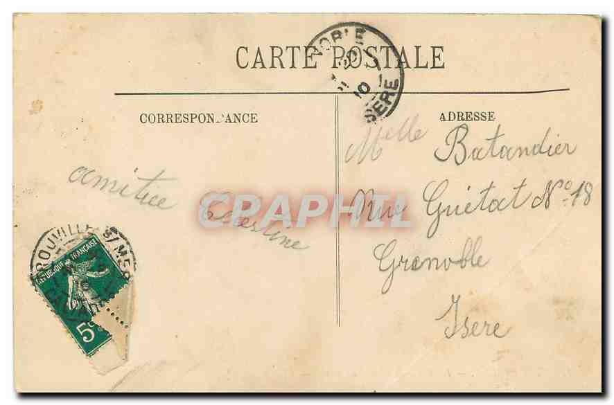 CPA Trouville la plage et l'Hotel de paris  — Rückseite