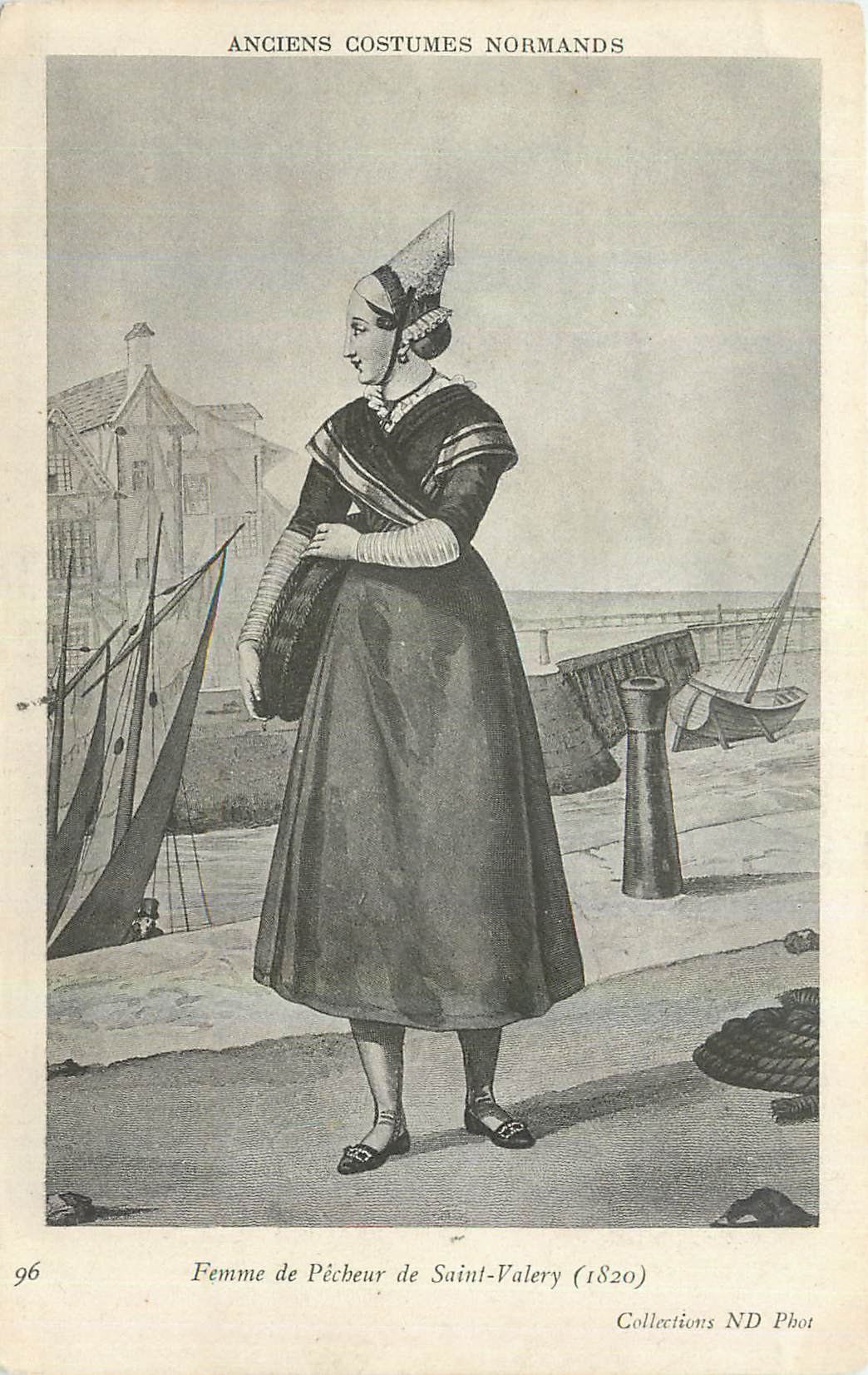 CPA Anciens Costumes Normands Femme de Pecheur de Saint Valery Folklore