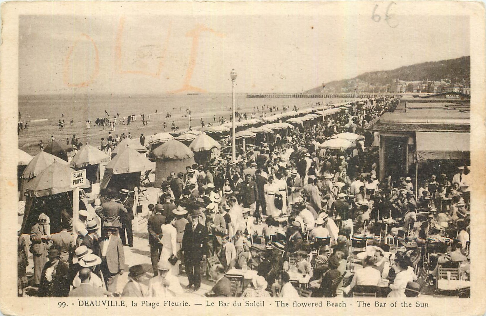 CPA Deauville La Plage Fleurie Le Bar du Soleil 