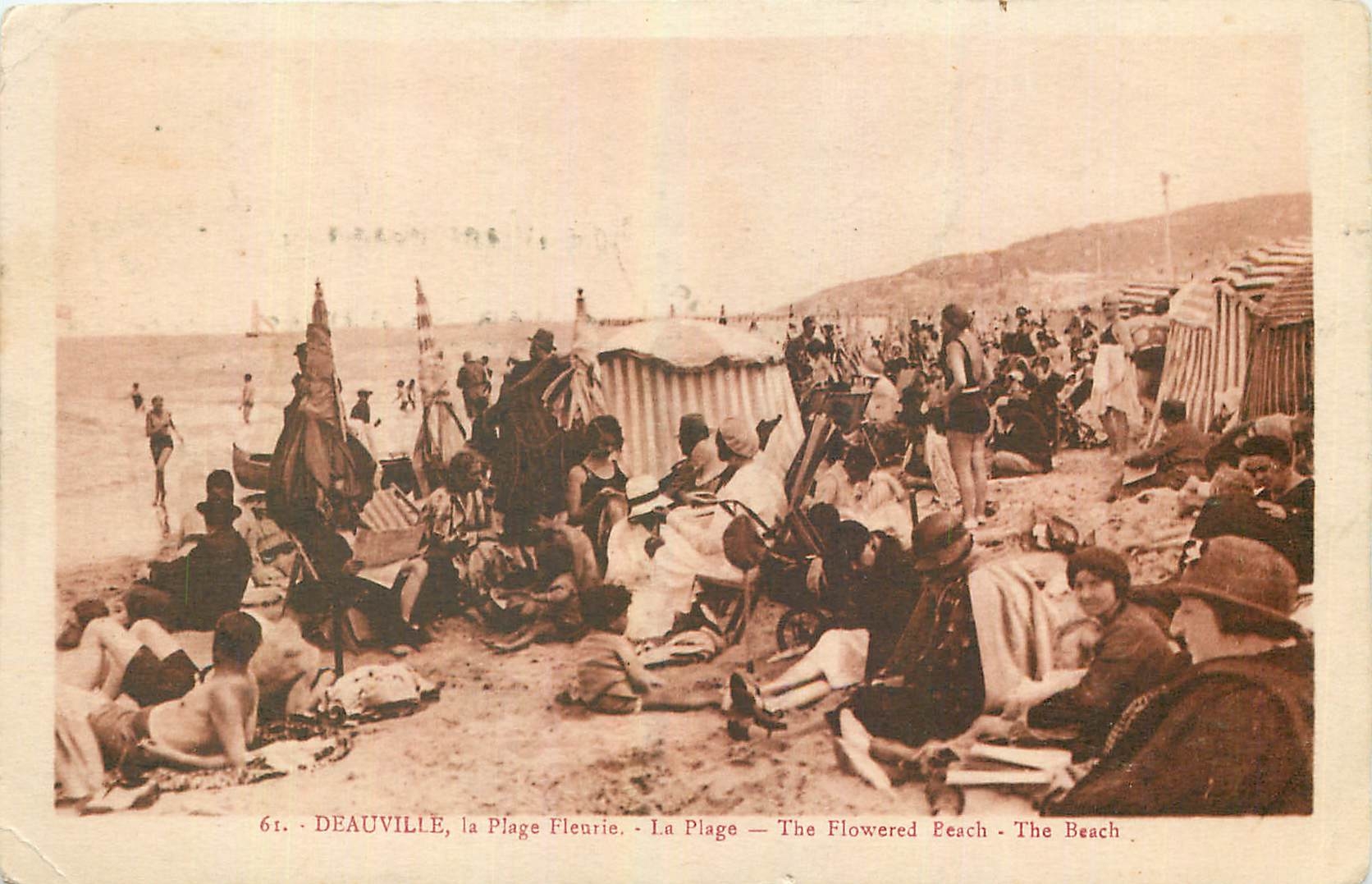 CPA Deauville la Plage Fleurie La Plage 