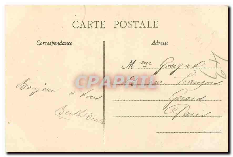 CPA Trouville Bateaux de Peche Gros temps  — Verso