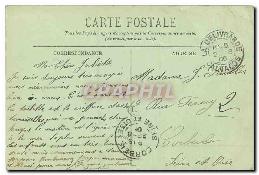 CPA Luc sur Mer La Plage a Maree basse  — Verso