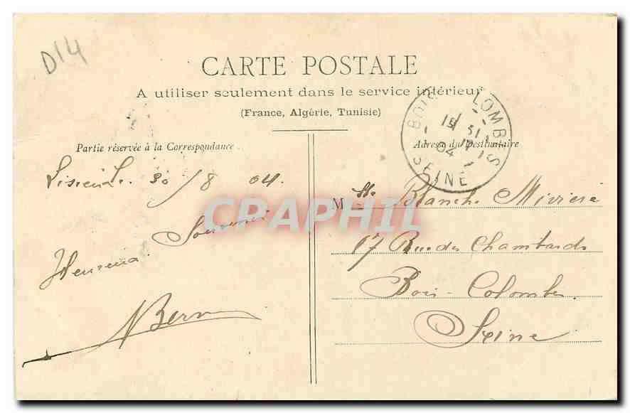 CPA Lisieux Vieilles Maisons Grande Rue  — Rückseite