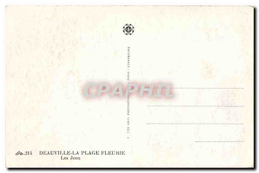 CPA Deauville la Plage Fleurie Les Jeux  — Rückseite