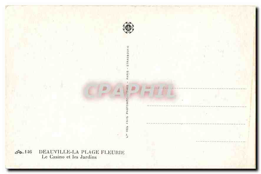CPA Deauville la Plage Fleurie Le Casino et les Jardins  — Rückseite