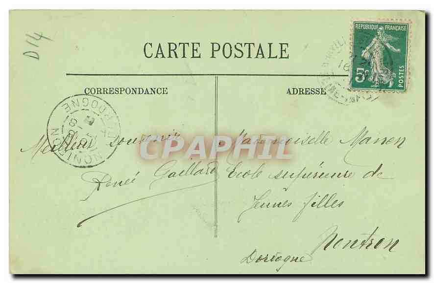 CPA Trouville La Plage et les Villas  — Verso