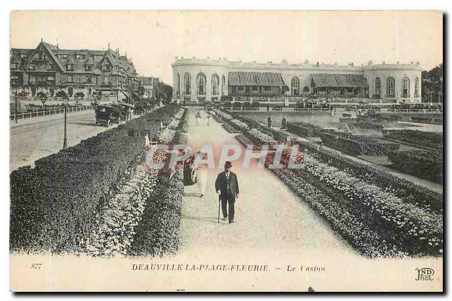 CPA Deauville La Plage Fleurie Le Casino 