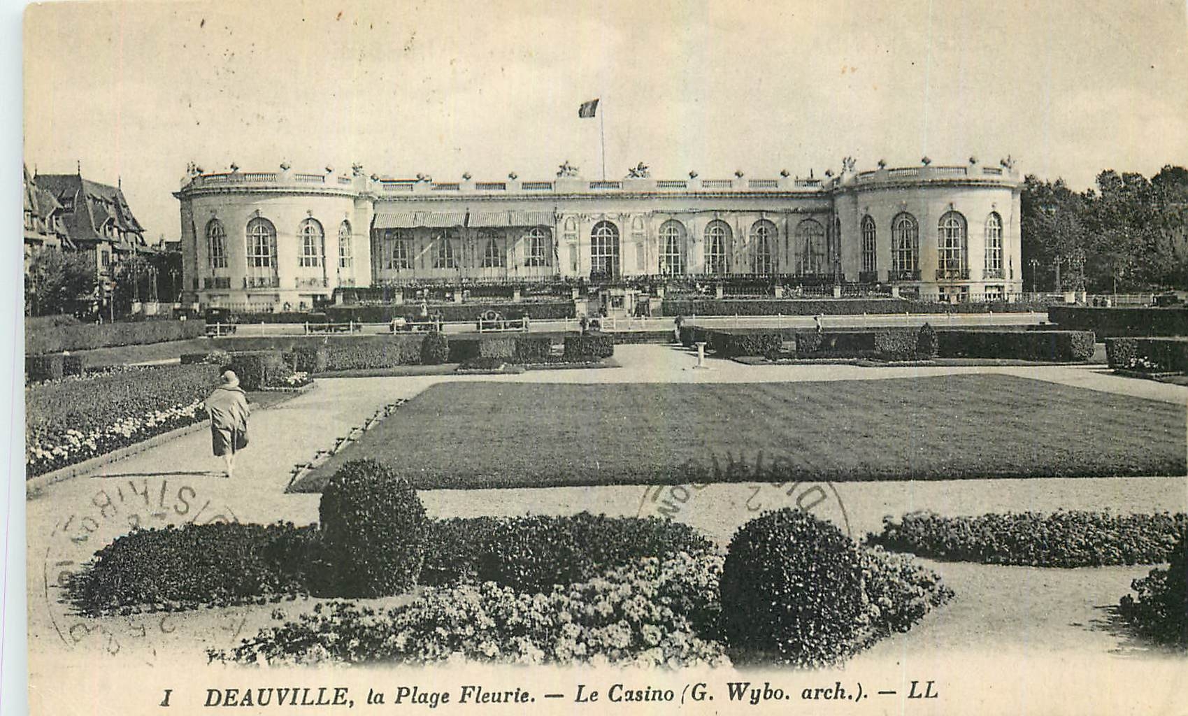 CPA Deauville la Plage Fleurie Le Casino 