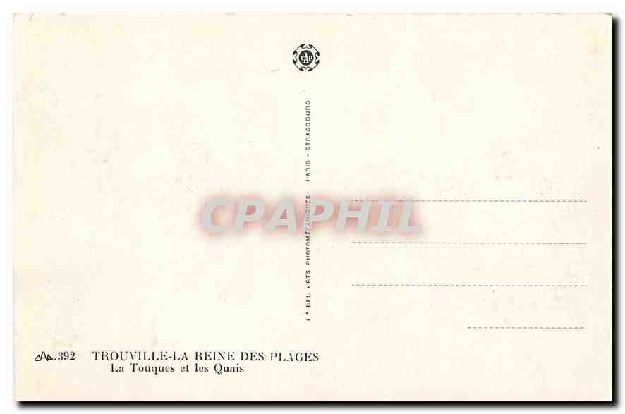 CPA Trouville la Reine des Plages La Touques et les Quais  — Rückseite