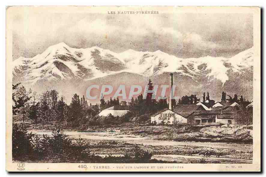Tarbes - Vue sur l'Adour et les Pyrénées — T.W. 48