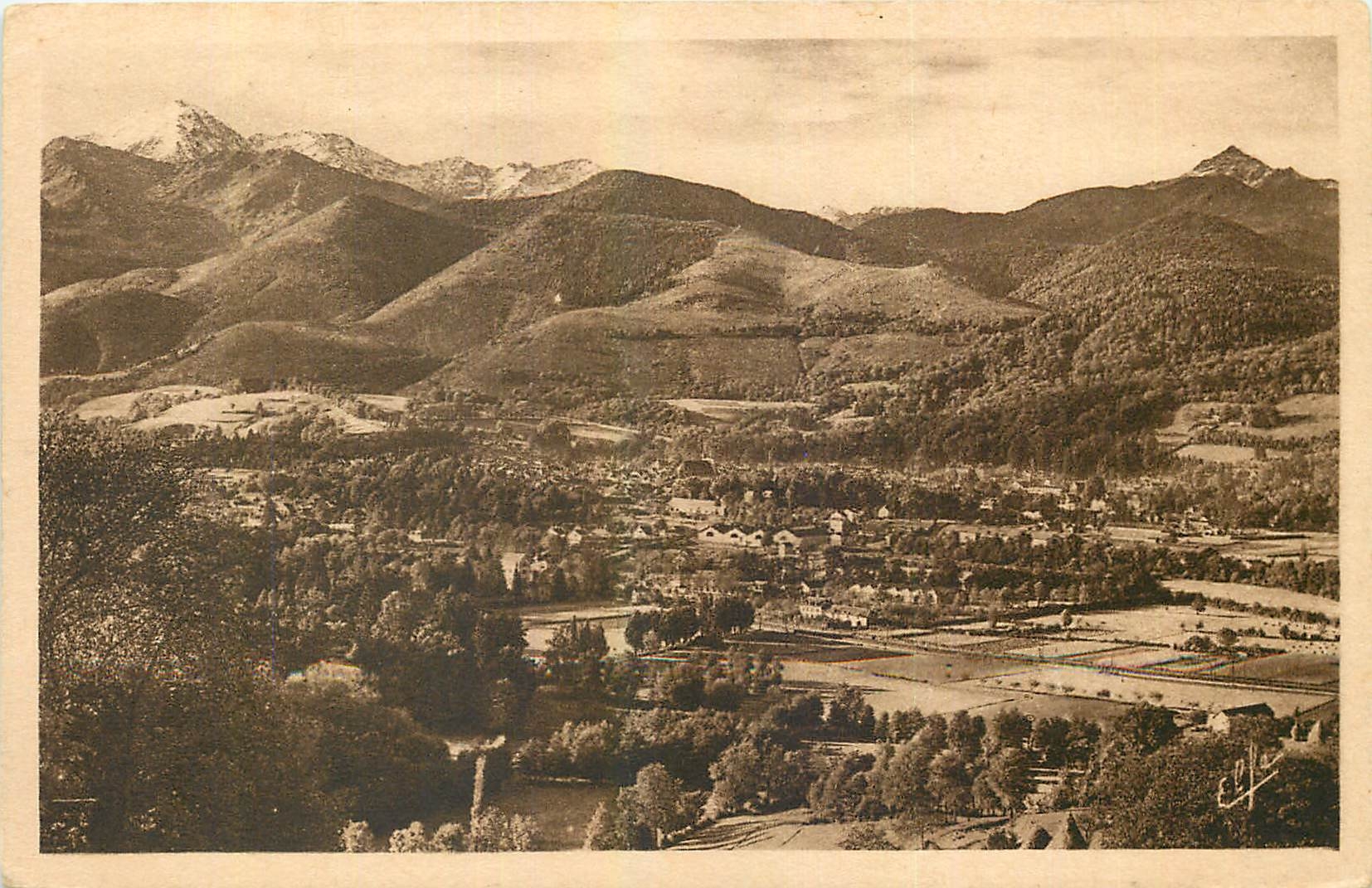 Bagnères-de-Bigorre — Vue générale sur la vallée, Le Pic du Midi et le Mont Aigu — Éditions Urbouche Frères, Toulouse