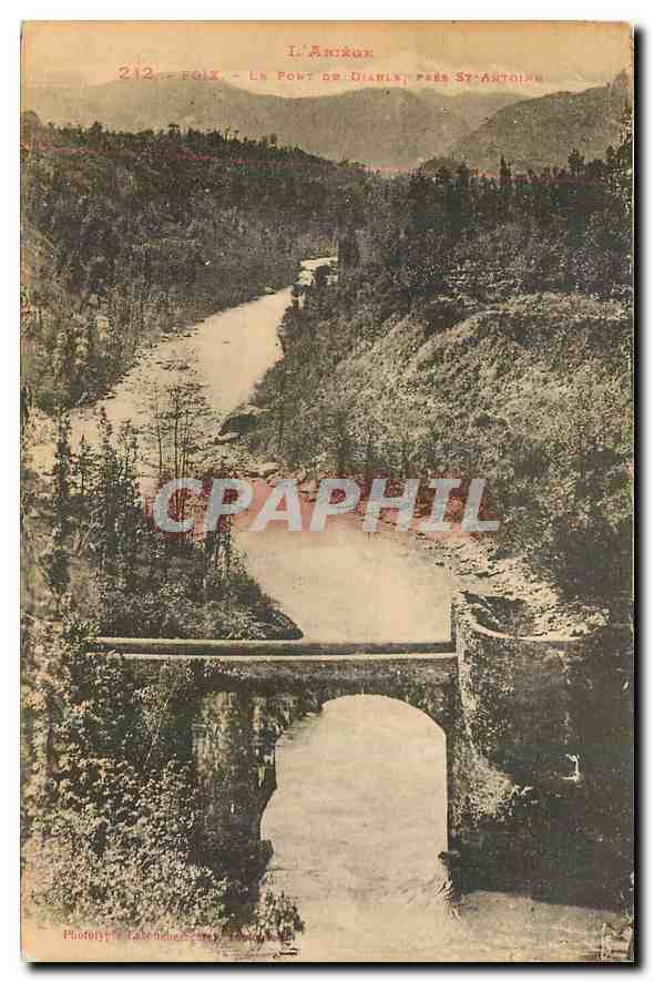 CPA Foix Le Pont du Diable pres St Antoine