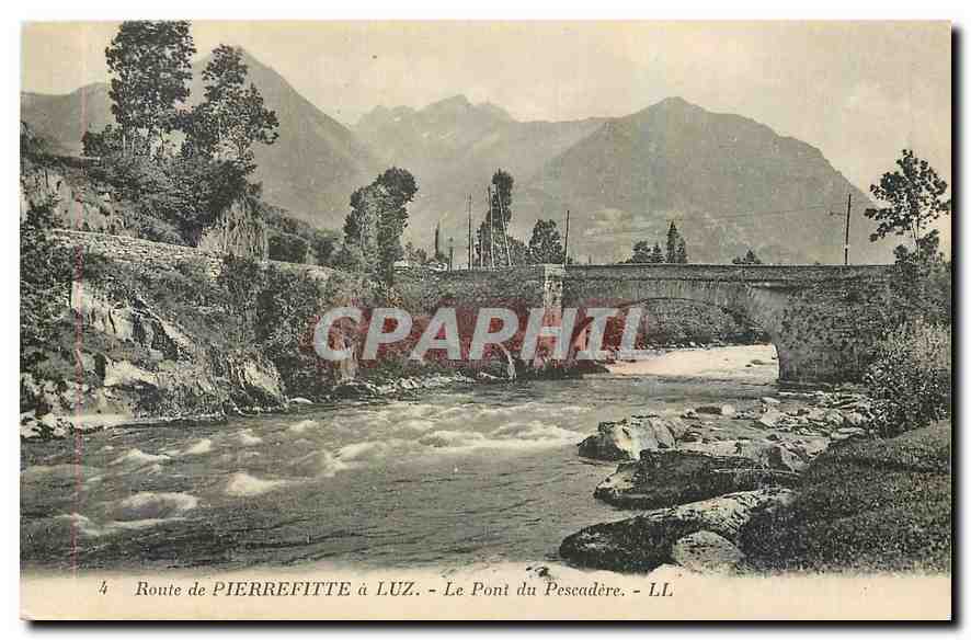 CPA Route de Pierrefitte a Luz Le Pont du Pescadere 