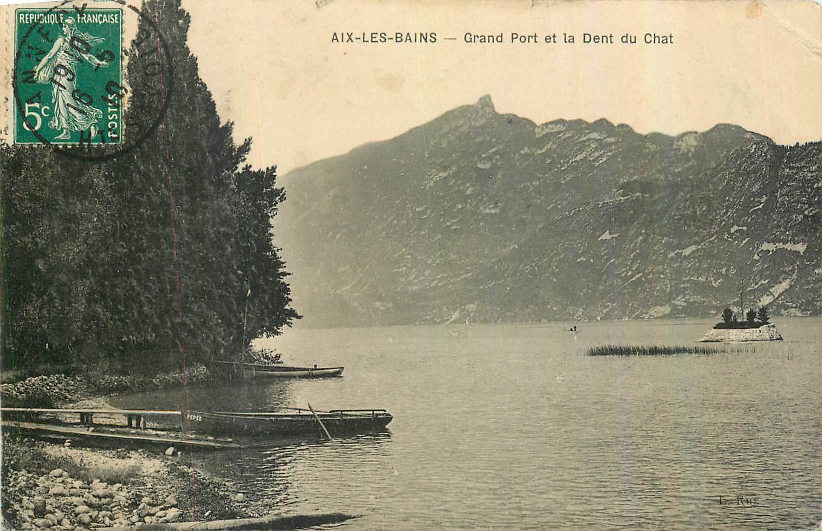 CPA Aix les Bains Grand Port et la Dend du Chat 
