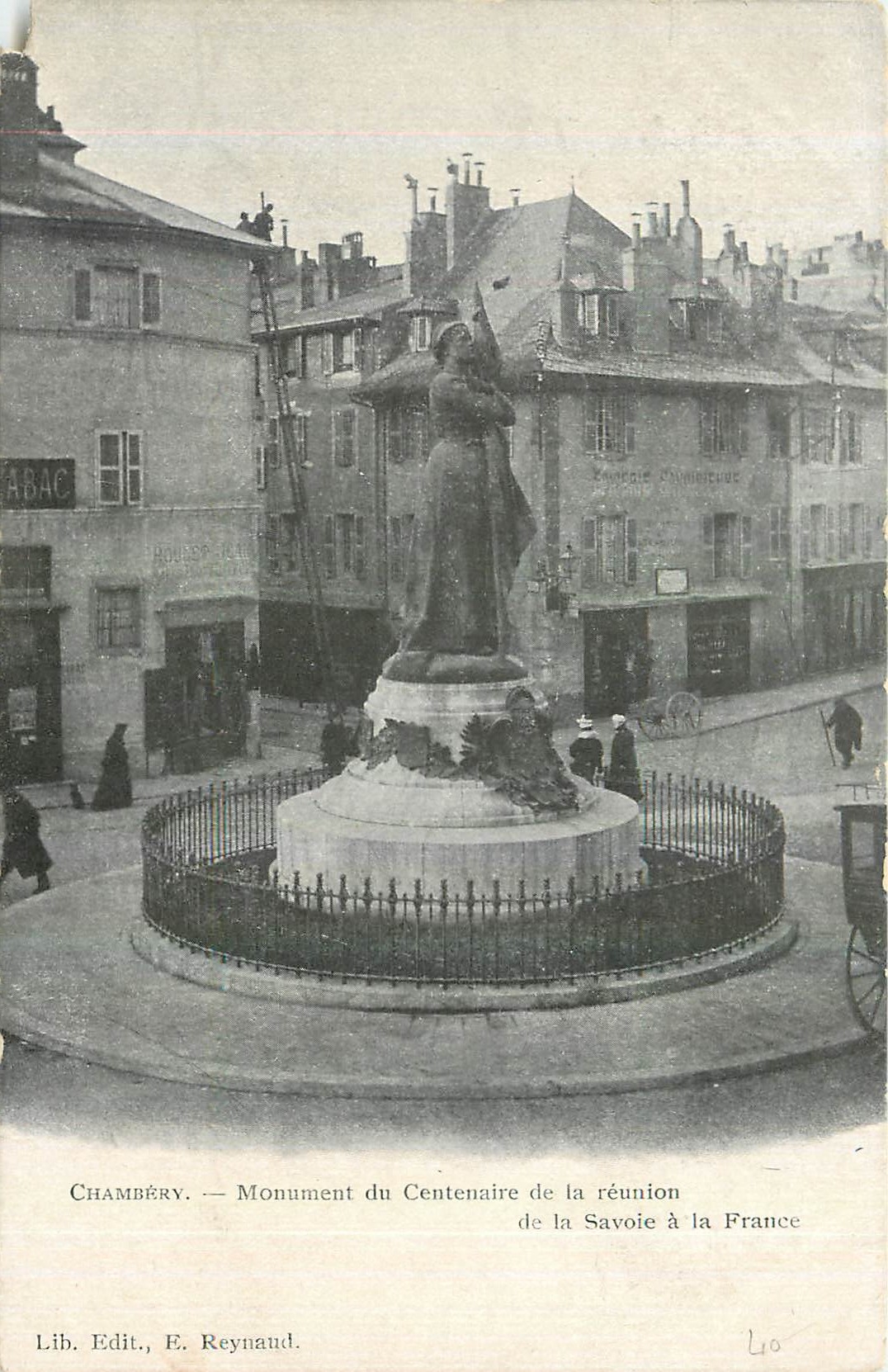 CPA Chambery Monument de Centenaire de la Savoie a la France 
