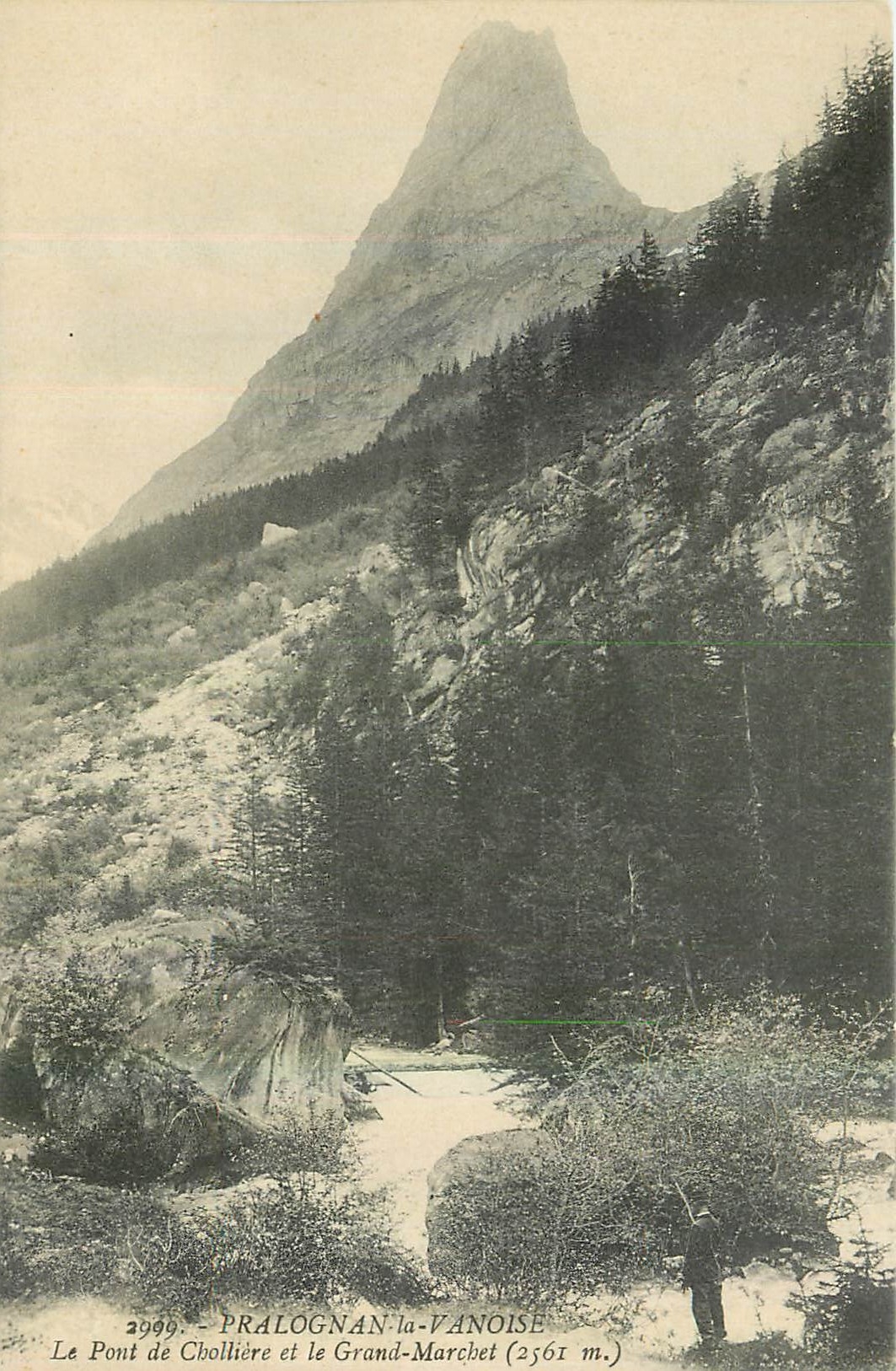 CPA Pralognan la Vanoise Le Pont de Choliere et le Grand marchet 