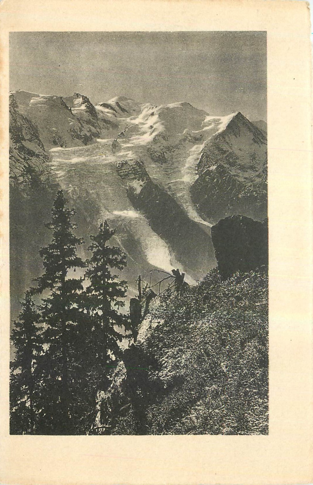 CPA Chamonix Le Mont Blanc vu de Flegere 