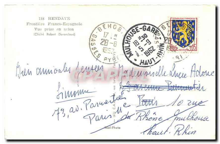 Hendaye — Frontière Franco-Espagnole — vue aérienne — Cap — Reverso