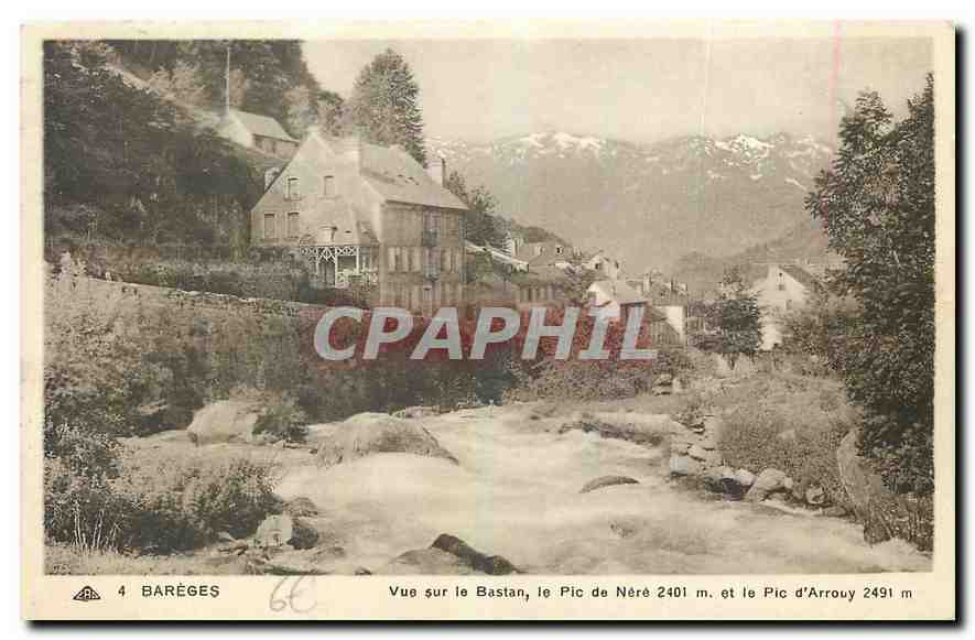CPA Lourdes Vue sur le Bastan le Pic 