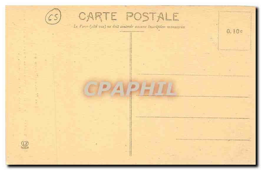 CPA Tarbes Fontaine L'inondation sur la place Verdun Œuvre de Mathet Statuaire — Rückseite