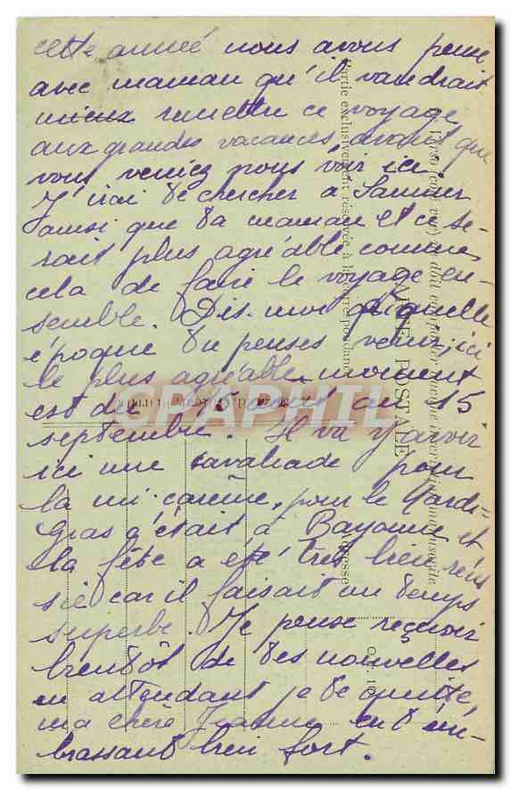 CPA Biarritz Hortensias et tamaris  — Rückseite