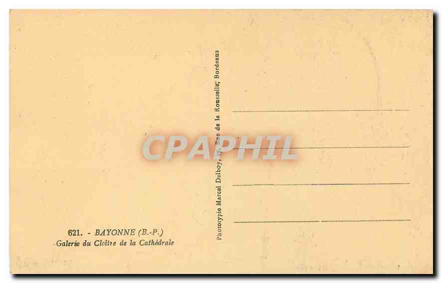 CPA Bayonne B P Pont du Genie Quai des Basques La Nive  — Rückseite