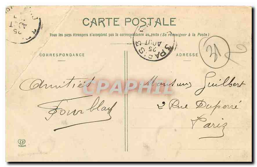 CPA Biarritz B P Jardins et Casino Bellevue  — Rückseite