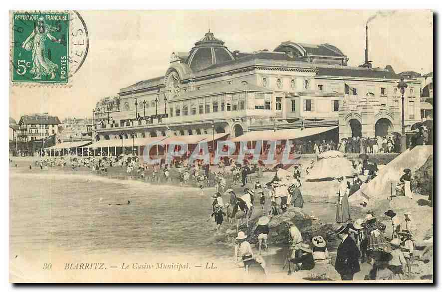 CPA Hendaye B Pyr l'Embarcadere pur Fontarabie Espagne 