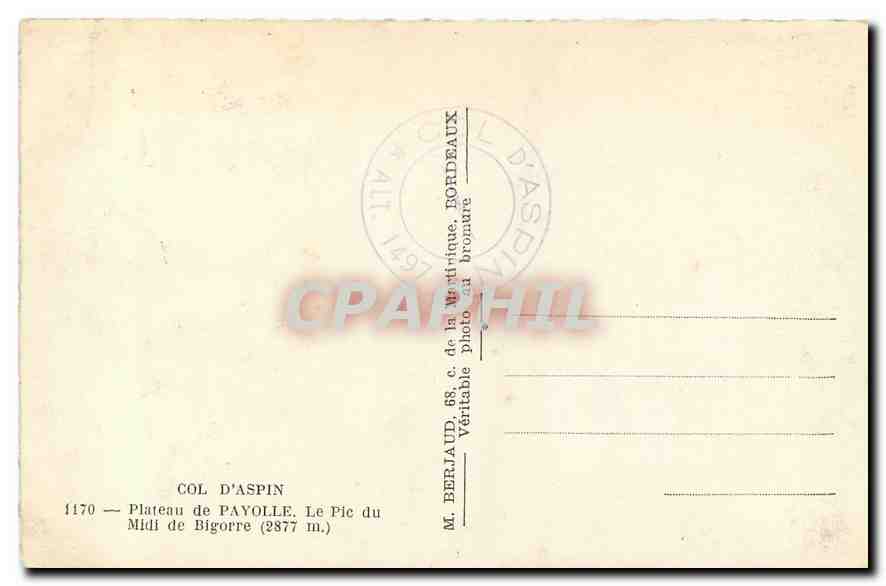 CPA Biarritz Le Casino Municipal  — Verso