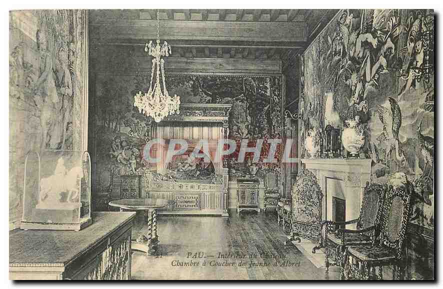 CPA Pau Interieur du Chateau Chambre a Coucher de Jeanne d'Albert 