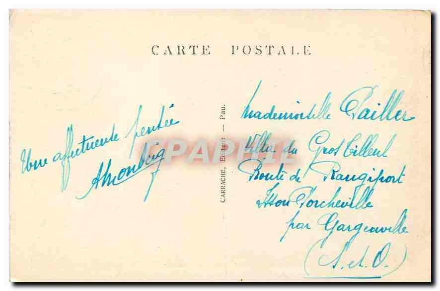 Le Château, ou de la Basse-Plante — Pau — C.C. 4 — éditeur C.C. 4 Pau — Rückseite