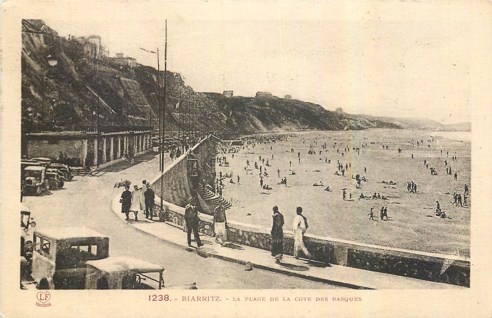 CPA Biarritz La Plage de la Cote des Basques 