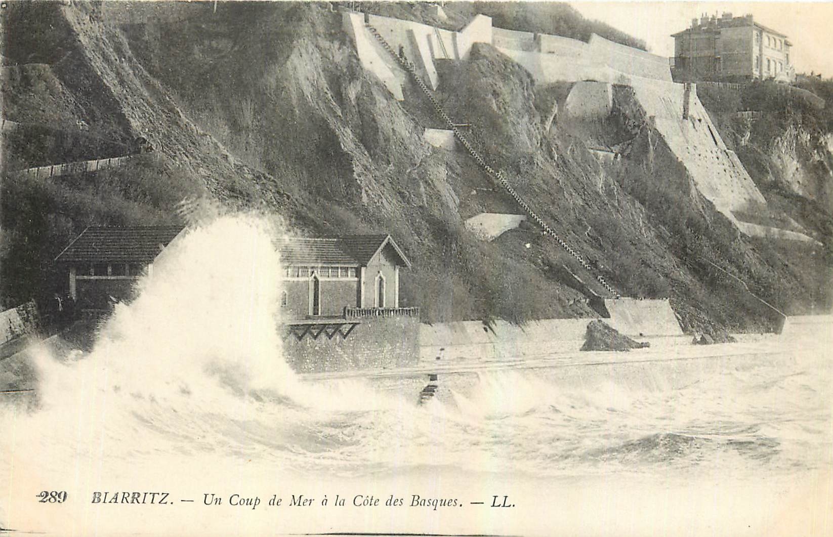 Biarritz — Un Coup de Mer à la Côte des Basques — LL. n°289