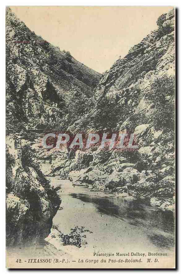 CPA Itxassou B P La Gorge du Pas de Roland 