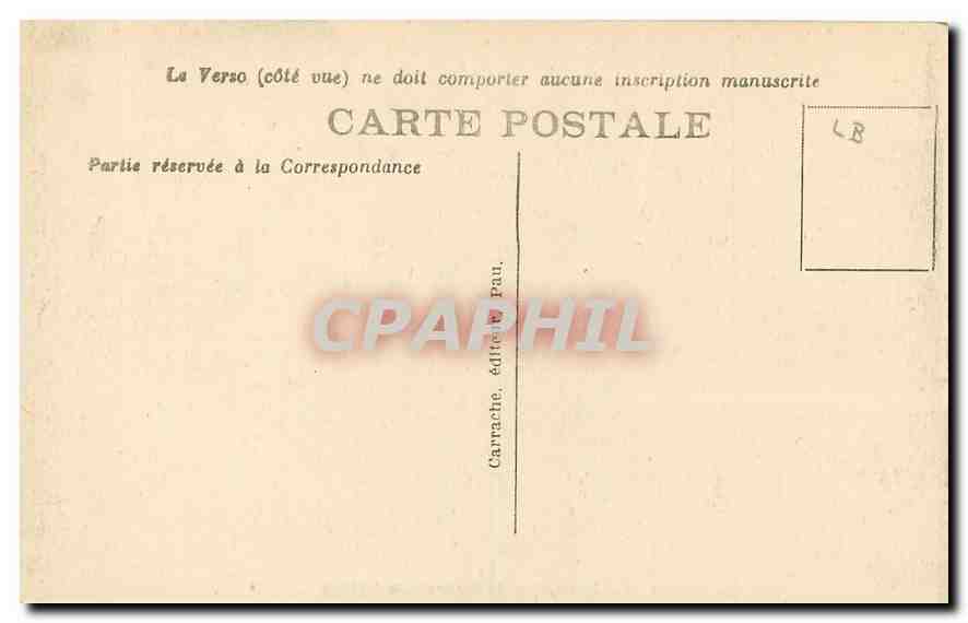 CPA Pau le Boulevard des Pyrenees  — Rückseite